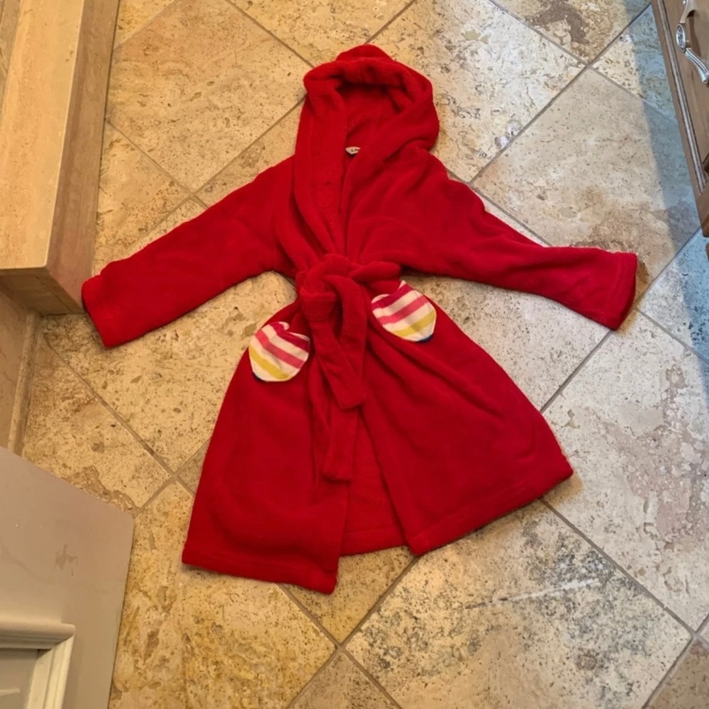 Girls Hooded Bathrobe Size 4